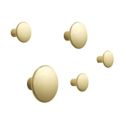 Muuto Koukut & Vaateripustimet|Lastenhuoneen Säilytys^The Dots ripustin metalli 5 kpl, Messinki