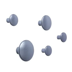 Muuto Koukut & Vaateripustimet|Lastenhuoneen Säilytys^The Dots ripustin metalli 5 kpl, Pale blue