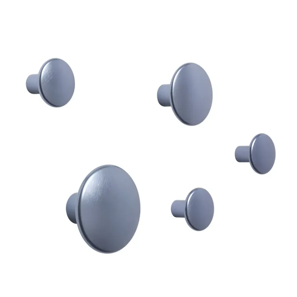 Muuto Koukut & Vaateripustimet|Lastenhuoneen Säilytys^The Dots ripustin metalli 5 kpl, Pale blue