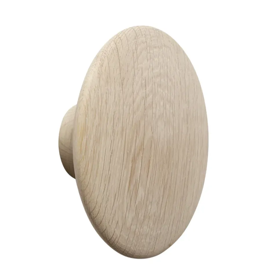 Muuto Koukut & Vaateripustimet|Lastenhuoneen Säilytys^The Dots ripustin tammi, Ø17 cm