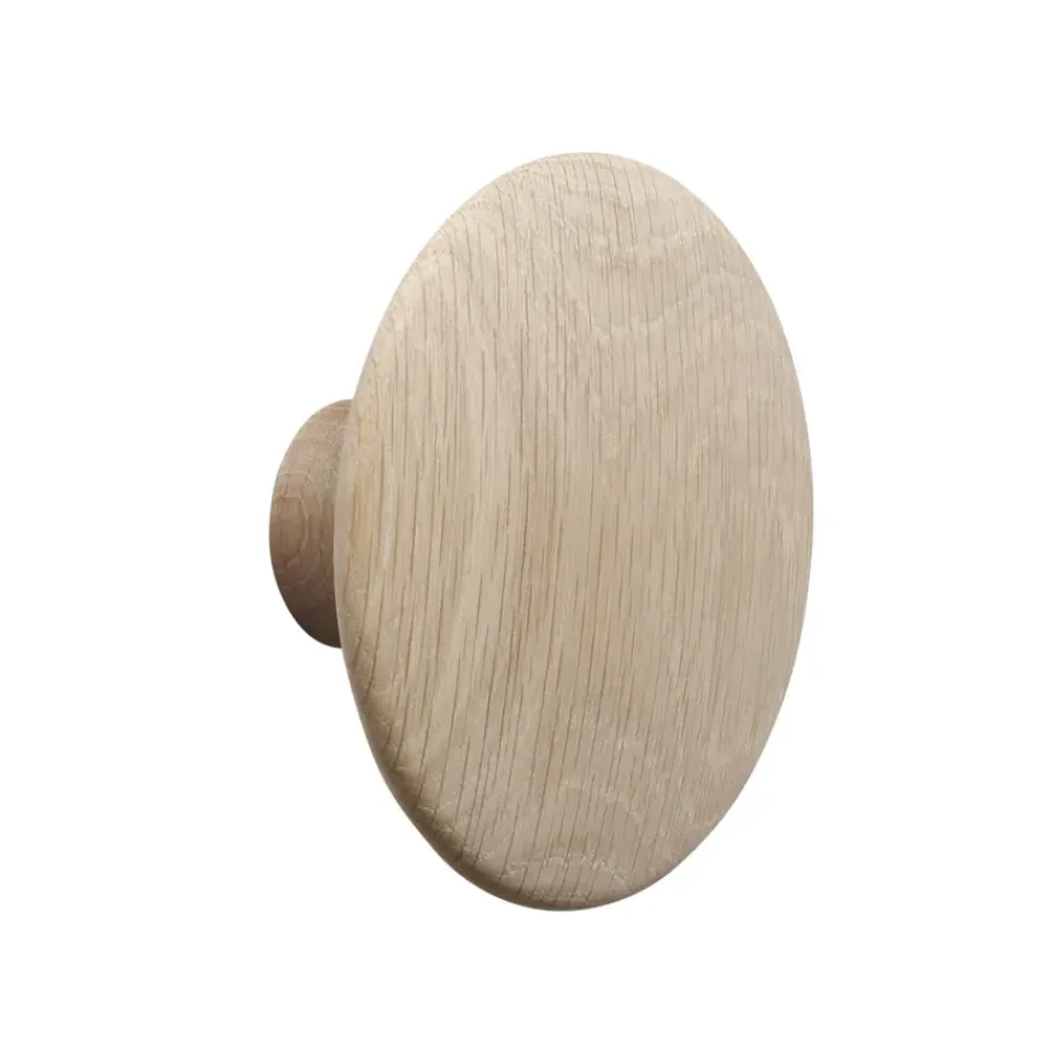 Muuto Koukut & Vaateripustimet|Lastenhuoneen Säilytys^The Dots ripustin tammi, Ø13 cm