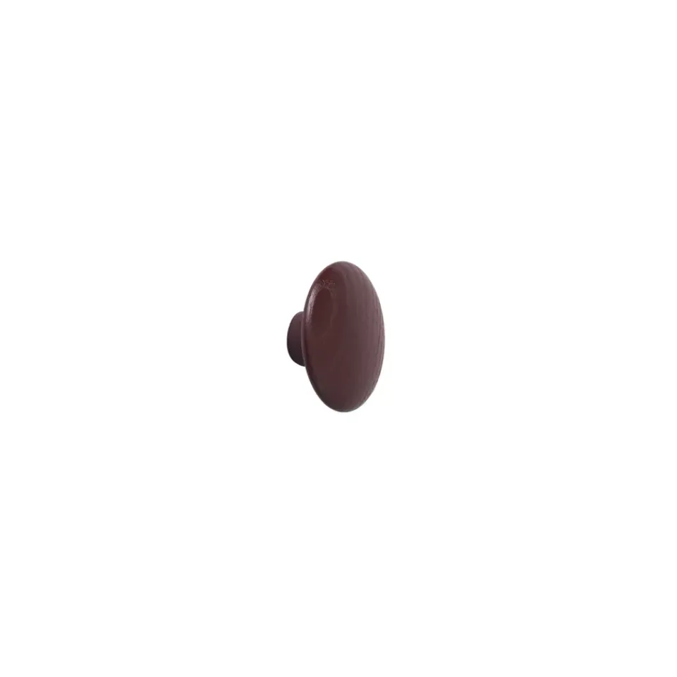 Muuto Koukut & Vaateripustimet|Lastenhuoneen Säilytys^The Dots vaatekoukku burgundy, erittäin pieni