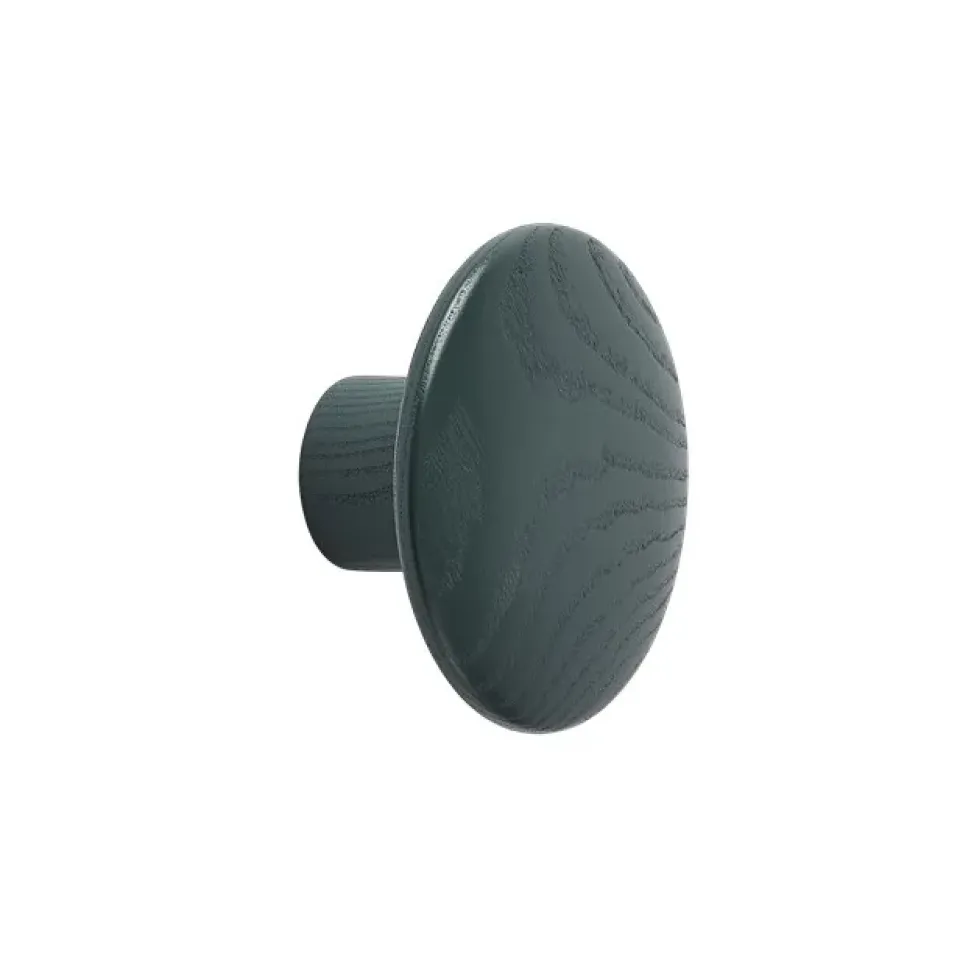 Muuto Koukut & Vaateripustimet|Lastenhuoneen Säilytys^The Dots -vaatekoukku dark green, Ø 9 cm