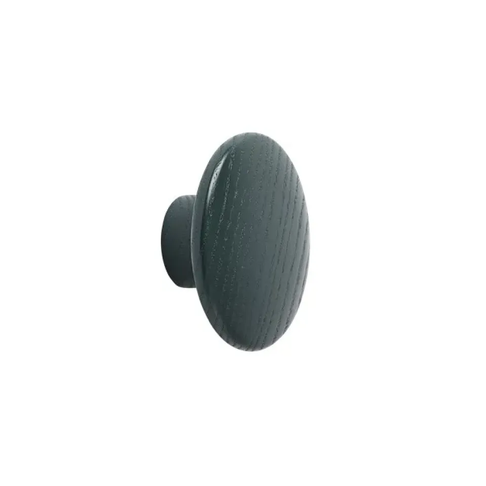 Muuto Koukut & Vaateripustimet|Lastenhuoneen Säilytys^The Dots -vaatekoukku dark green, Ø 6,5 cm