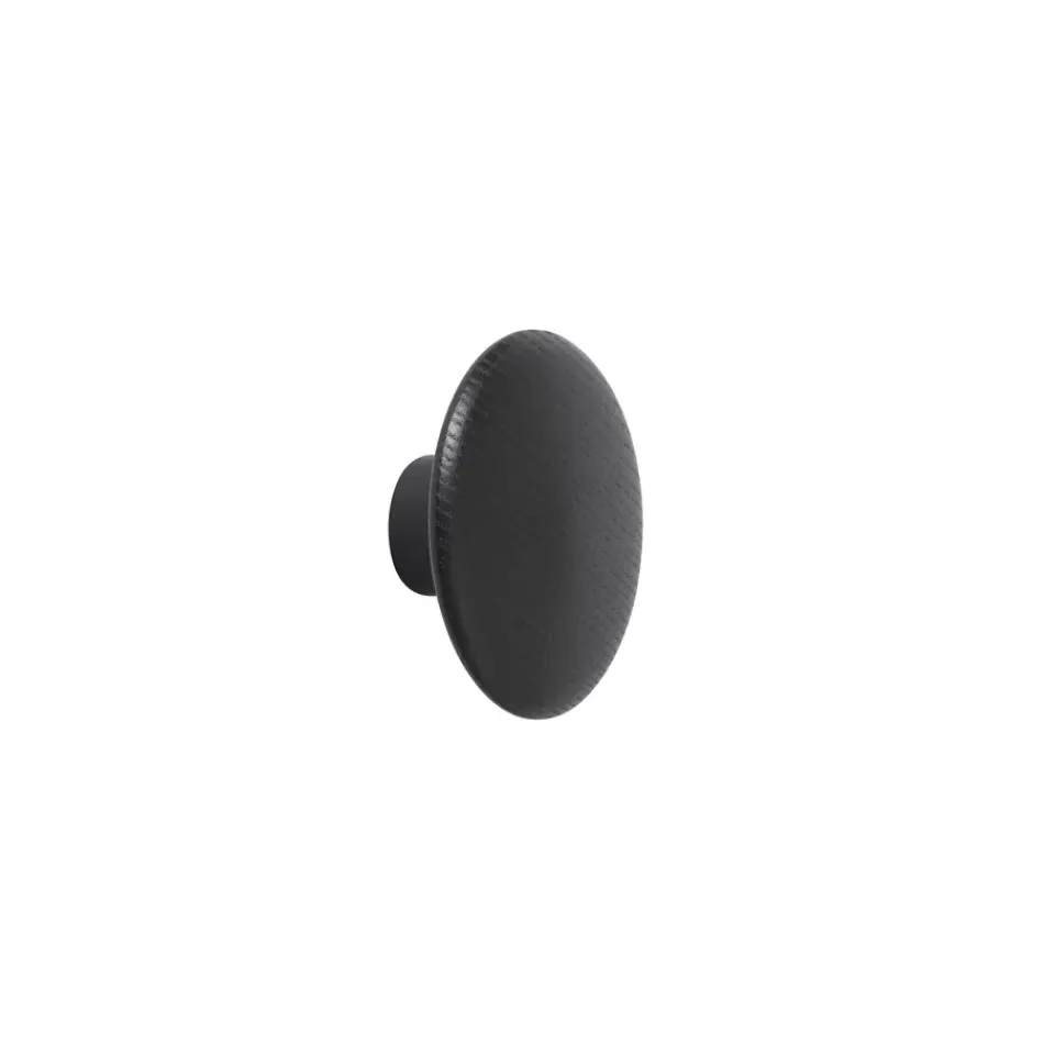 Muuto Koukut & Vaateripustimet|Lastenhuoneen Säilytys^The Dots vaatekoukku musta, Ø6,5 cm