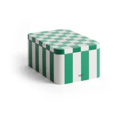HAY Laatikot & Rasiat^Tin Container säilytyspurkki small, Green-off white