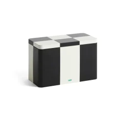 HAY Laatikot & Rasiat^Tin Container säilytyspurkki medium, Black-off white