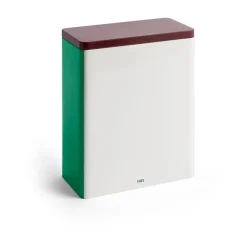 HAY Laatikot & Rasiat^Tin Container säilytyspurkki x-large, Off white-burgundy-green