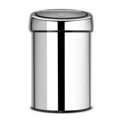 Brabantia Poljinämpärit^Touch Bin roskakori 3 litraa, seinään kiinnitettävä, kiiltävä teräs