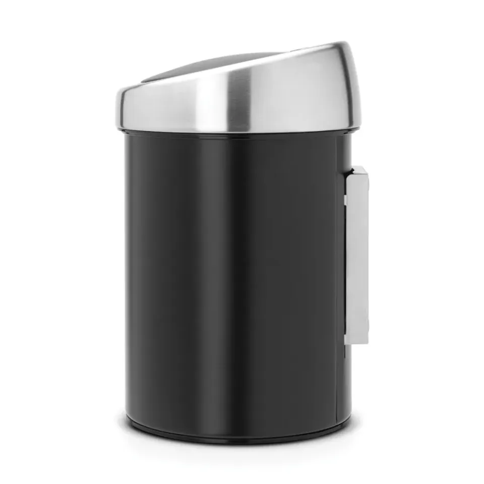 Brabantia Poljinämpärit^Touch Bin (seinälle) muovi sisäastia 3 L, Musta