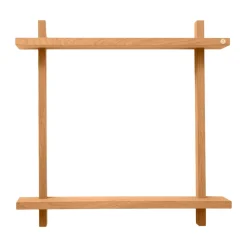Andersen Furniture Hyllyt & Hyllyjärjestelmät^Treat seinähylly kaksinkertainen, Öljytty Nature Oak, 50×12×50 cm