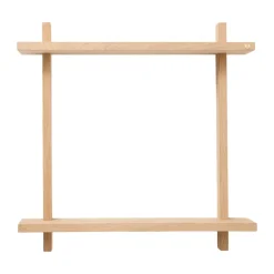 Andersen Furniture Hyllyt & Hyllyjärjestelmät^Treat seinähylly kaksinkertainen, Tammi, 50×12×50 cm