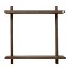 Andersen Furniture Hyllyt & Hyllyjärjestelmät^Treat seinähylly kaksinkertainen, Savusävytetty öljytty tammi, 50×12×50 cm