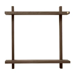 Andersen Furniture Hyllyt & Hyllyjärjestelmät^Treat seinähylly kaksinkertainen, Savusävytetty öljytty tammi, 50×12×50 cm
