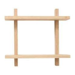 Andersen Furniture Hyllyt & Hyllyjärjestelmät^Treat seinähylly kaksinkertainen, Tammi, 34×12×34 cm