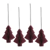 Scandi Living Joulukoristeet^Tree joulukuusenpallot 4 kpl, Red