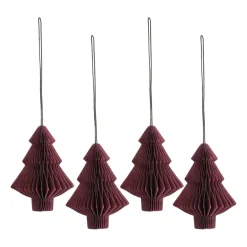 Scandi Living Joulukoristeet^Tree joulukuusenpallot 4 kpl, Red