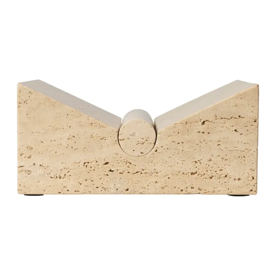Ferm Living Kodinsisustusta Ja Yksityiskohtia^Tvara kirjatuet, Travertiini, 22x22 cm