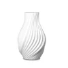 Lyngby Porcelæn Maljakot^Twist maljakko 18 cm, Valkoinen