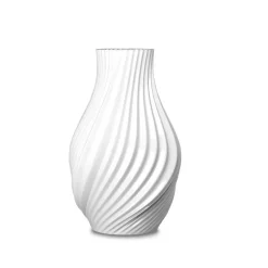 Lyngby Porcelæn Maljakot^Twist maljakko 18 cm, Valkoinen