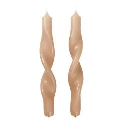 Broste Copenhagen Kynttilät^Twist twisted candles kierretty kynttilä 23 cm 2-pakkaus, Walnut