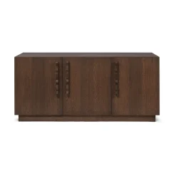 Ferm Living Senkit & Sivupöydät^Unda sivupöytä 146x68x50 cm, Tumma petsattu tammi
