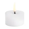 Uyuni Lighting Led-Kynttilät^Uyuni LED pöytäkynttilänjalka melted, Valkoinen, Ø5x2,8 cm