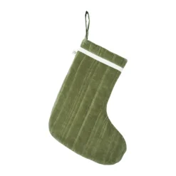 Ferm Living Joulukoristeet^Vari tikattu joulusukka, Velvet-khaki