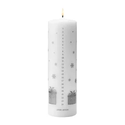 Georg Jensen Kynttilät^Vuoden 2025 kalenterikynttilä, Valkoinen-hopea
