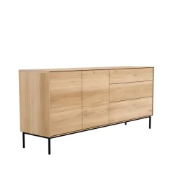 Ethnicraft Senkit & Sivupöydät^Whitebird sideboard, Tammi-Metalli 2 ovea 3 laatikkoa