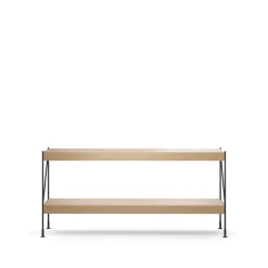 Audo Copenhagen Hyllyt & Hyllyjärjestelmät^Zet hyllyjärjestelmä, Natural oak, 1x2, black steel base