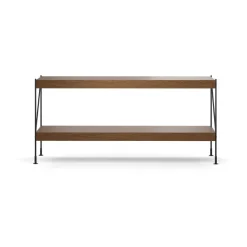 Audo Copenhagen Hyllyt & Hyllyjärjestelmät^Zet hyllyjärjestelmä, Oak dark stained, 1x2, black steel base